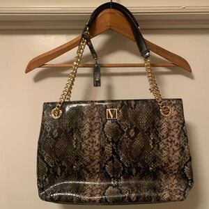 Victoria’s Secret shoulder tote python snake purse EUC